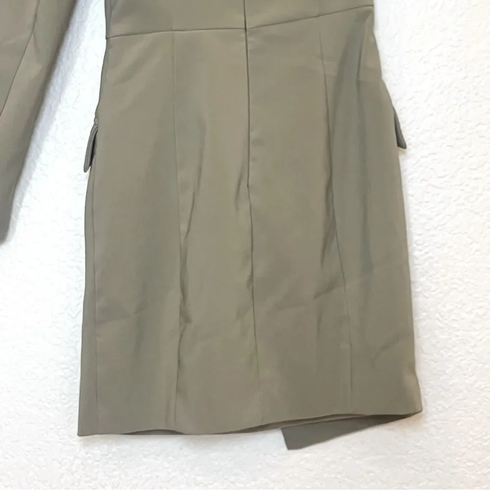 Lavish Alice One Shoulder Blazer Cocktail Mini Dress in Sage Green size 2 (US)